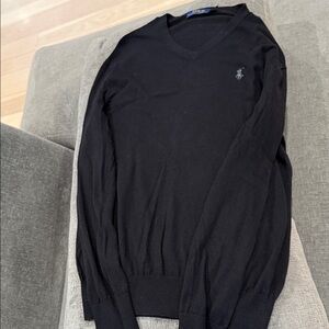 Polo by Ralph Lauren Men's V-Neck Black Sweater